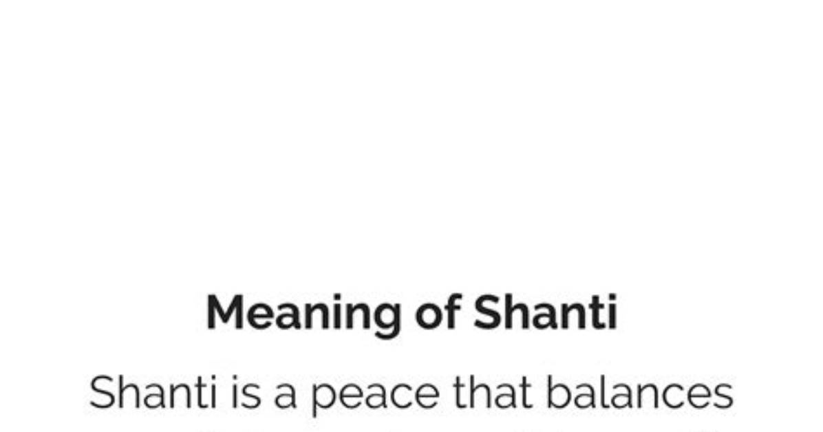 Switchword Shanti Meaning