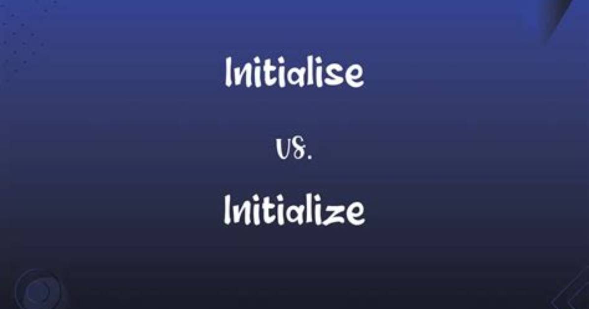 Synaptic 'Initialize', 'Initialise' - Why the Difference?