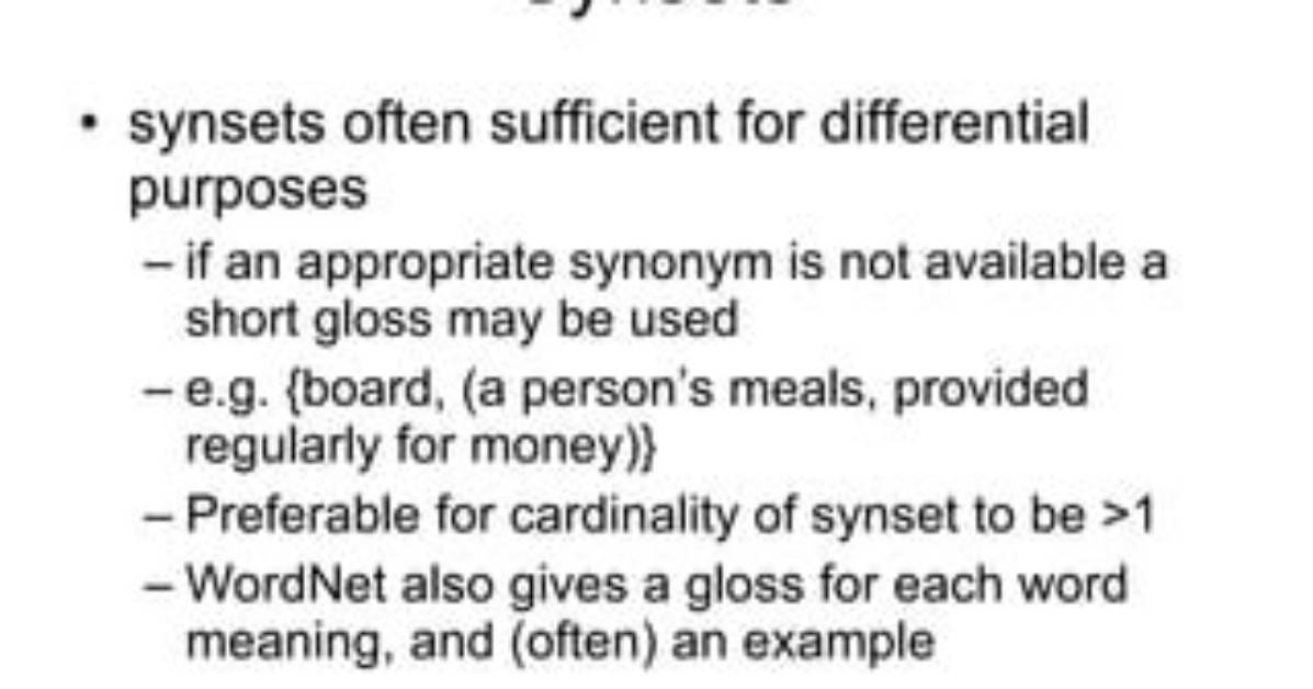 Synset Function to Include Synonym in a List