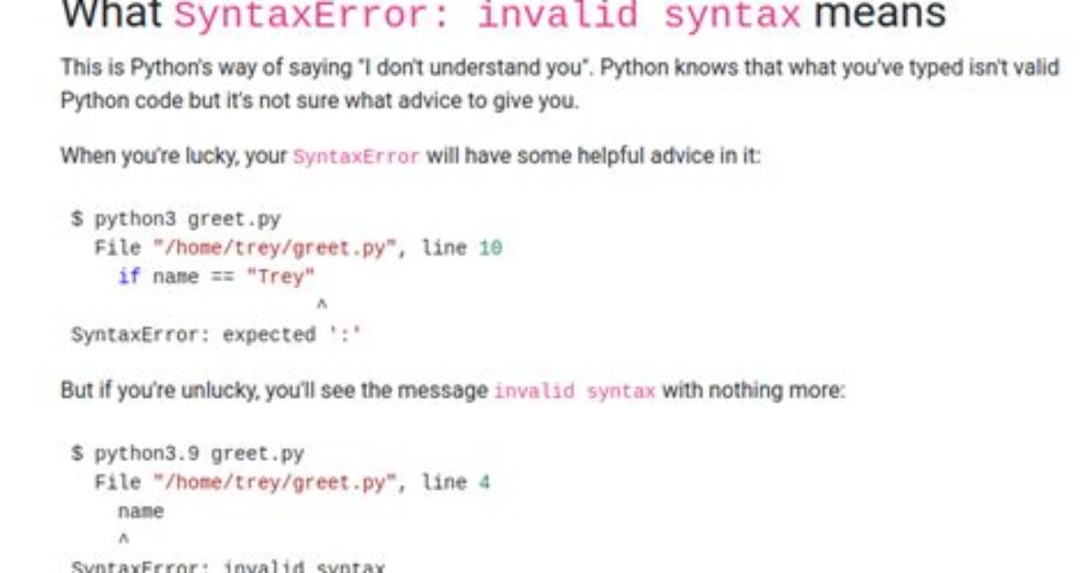 'Syntax Error: Invalid Syntax' for No Apparent Reason