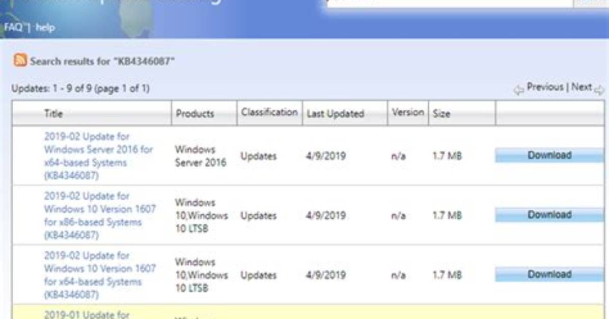 Syntax for Searching the Microsoft Update Catalog