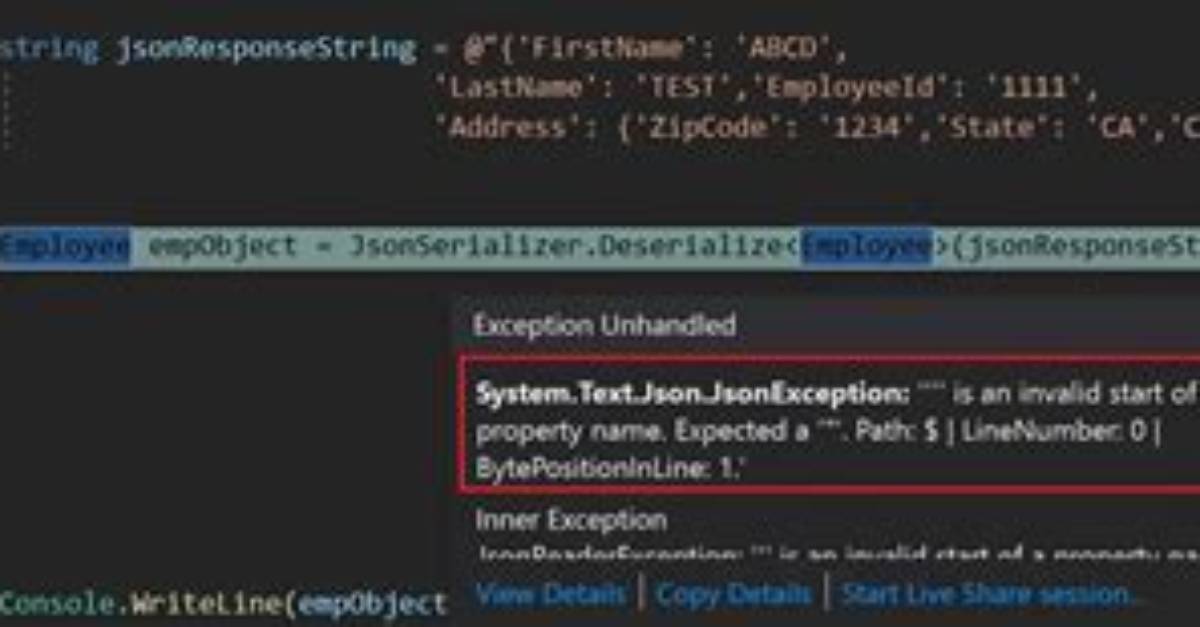 System. Text. Json. Jsonexception: the Input Does Not Contain Any Json Tokens