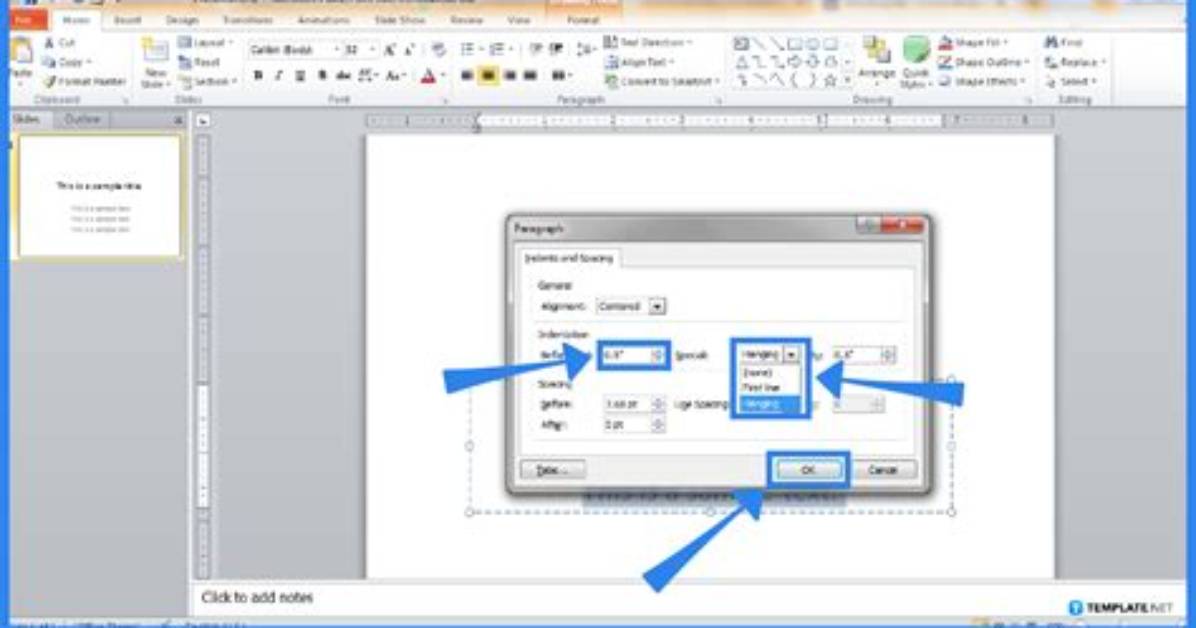 Tab Key Does Not Indent in Powerpoint 2010