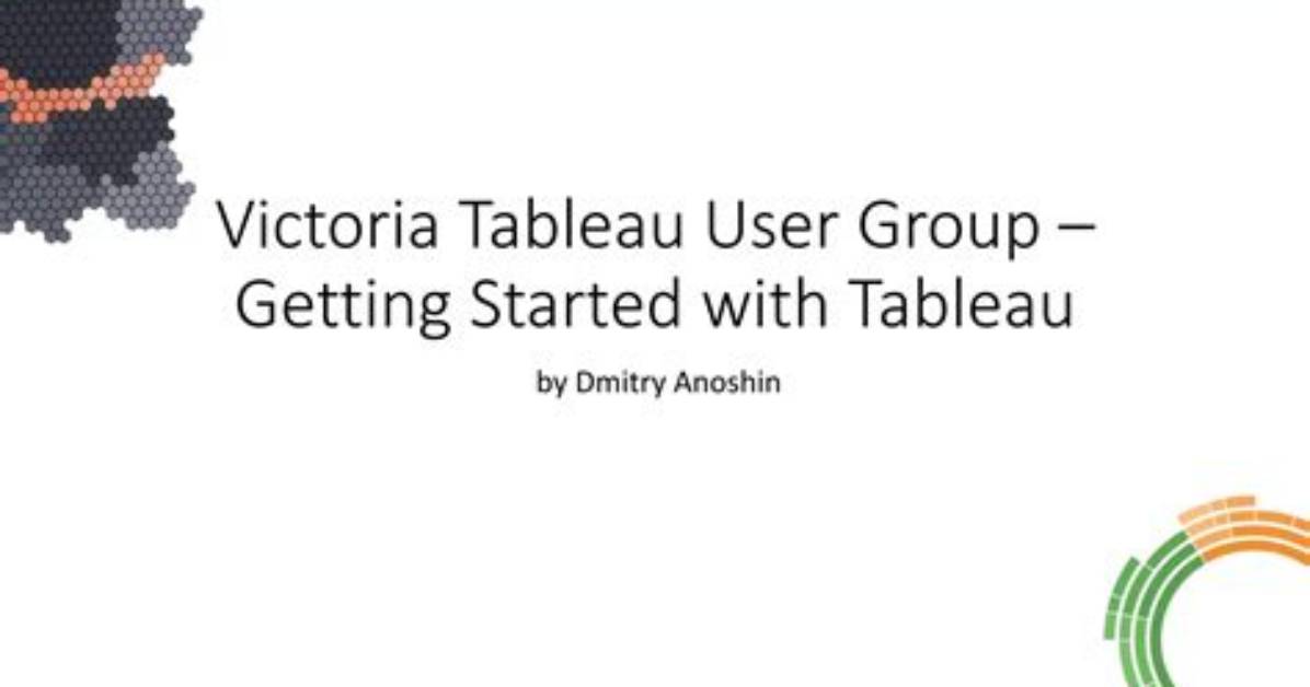 Tableau: Getting Started with Real Examples