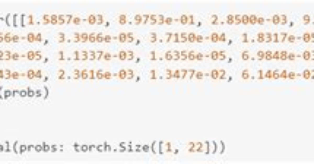 Taking Sample from Categorical Distribution Pytorch