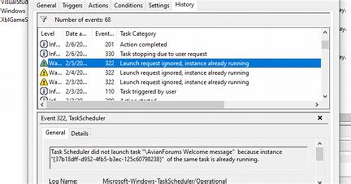 Task Launch Failed, Instance Already Running