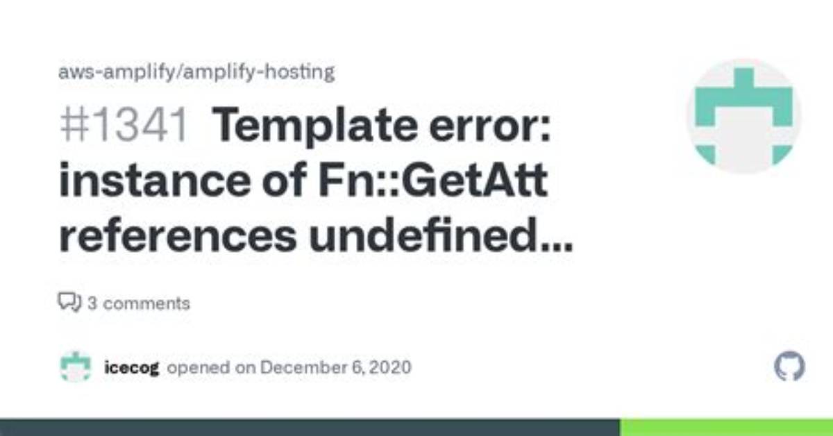 Template Error: Instance of Fn: :Getatt References Undefined Resource Eventhandlerlambdafunction