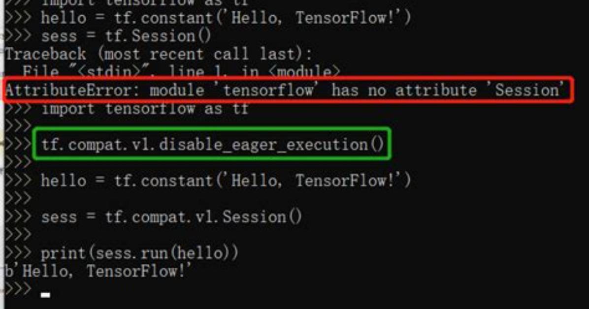 Tensorflow 2.0 - Attributeerror: Module 'Tensorflow' Has No Attribute 'Session'
