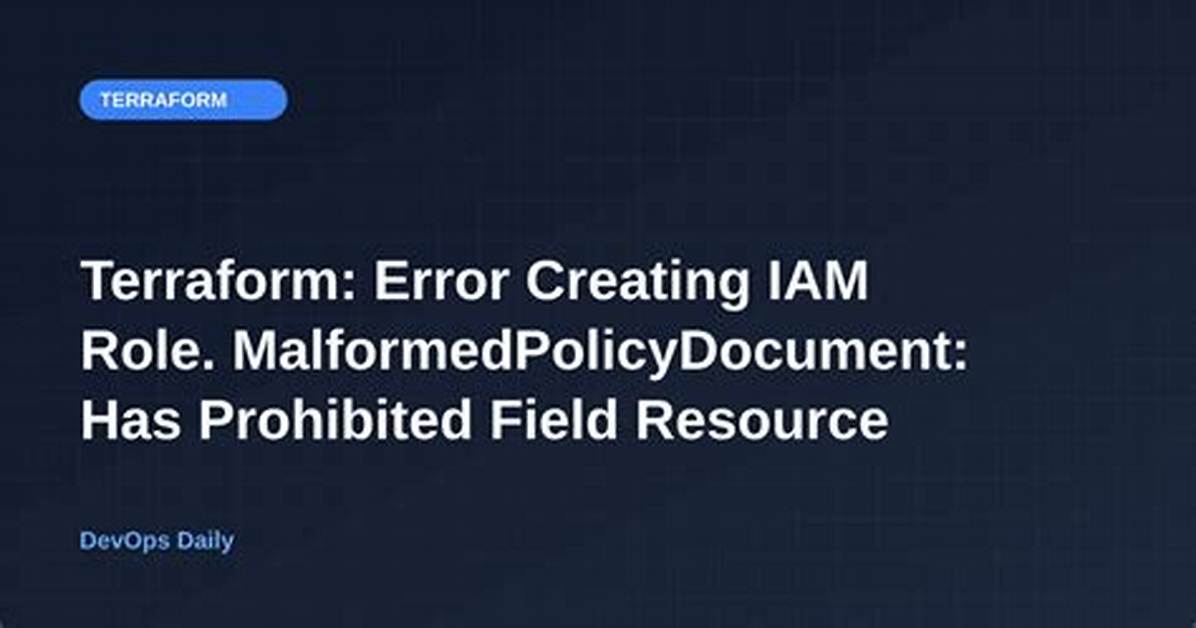 Terraform: Error Creating Iam Role. Malformedpolicydocument: Has Prohibited Field Resource