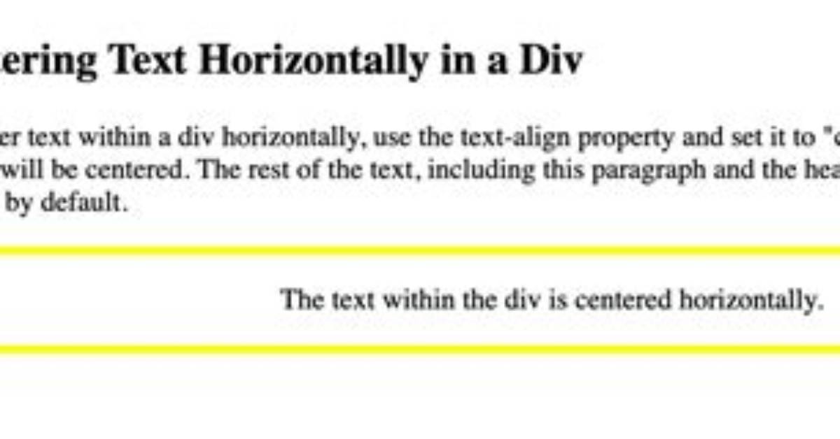 Text-Align and Div Not Centered