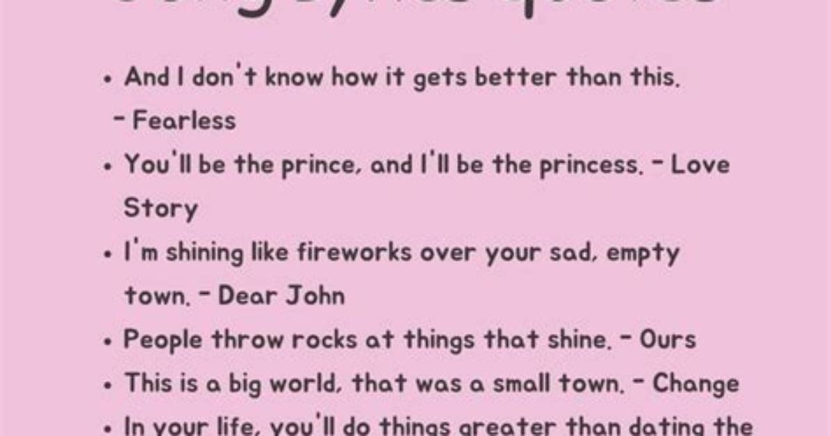 The Best Taylor Swift Lyrics About Growing Up