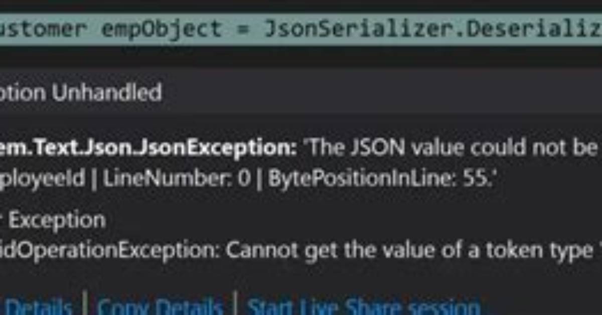 The Json Value Could Not Be Converted to System. Datetime [Duplicate]