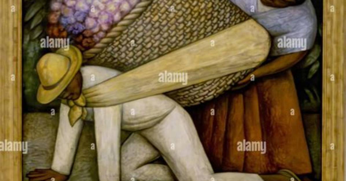 The Meaning of the Flower Carrier by Diego Rivera