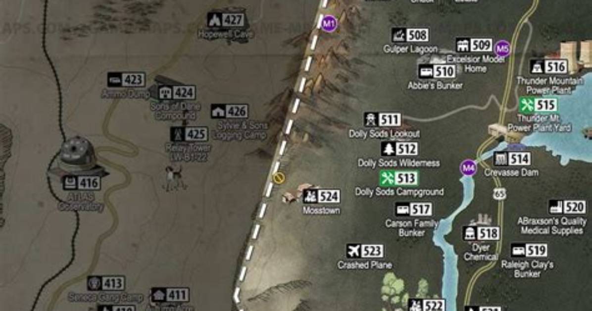 The Mire Map for Fallout 76