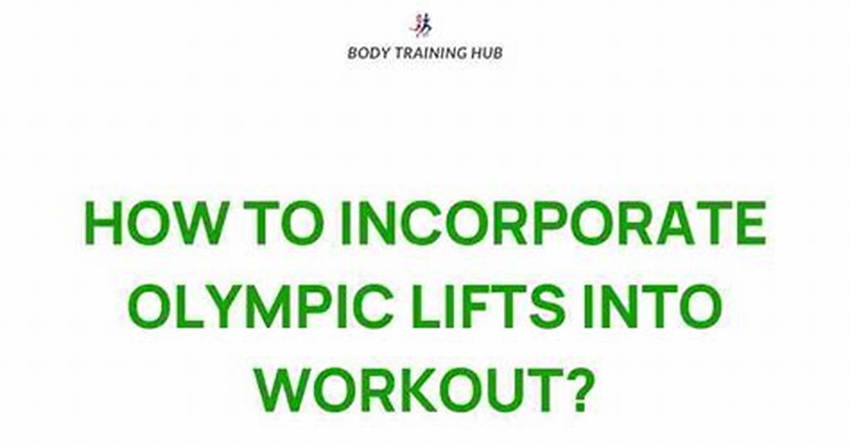 The Olympic Lifts | How to Incorporate into Your Routine