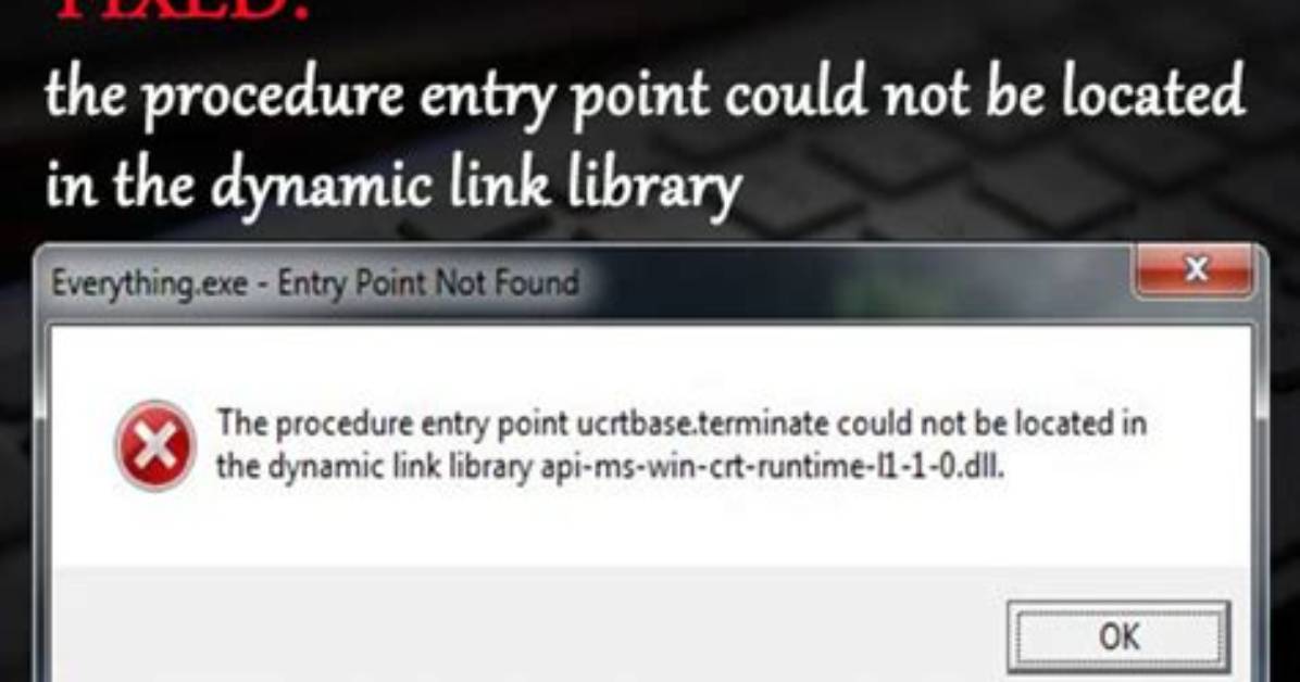 The Procedure Entry Point Decodepointer Could Not Be Located in the Dynamic Link Library Kernel32. Dll