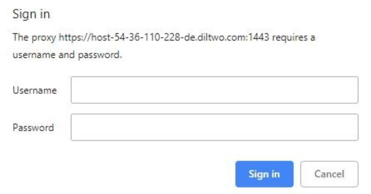 The Proxy Requires Username, Password Issue in Google Chrome