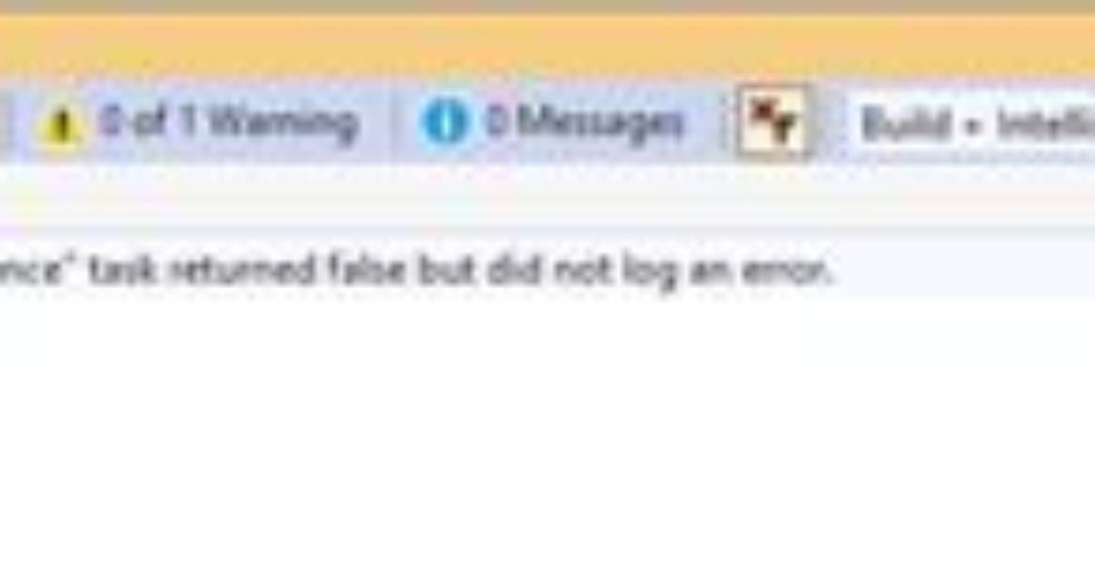 'The "Resolvecomreference" Task Returned False but Did Not Log an Error' After Update Windows 10 [Closed]