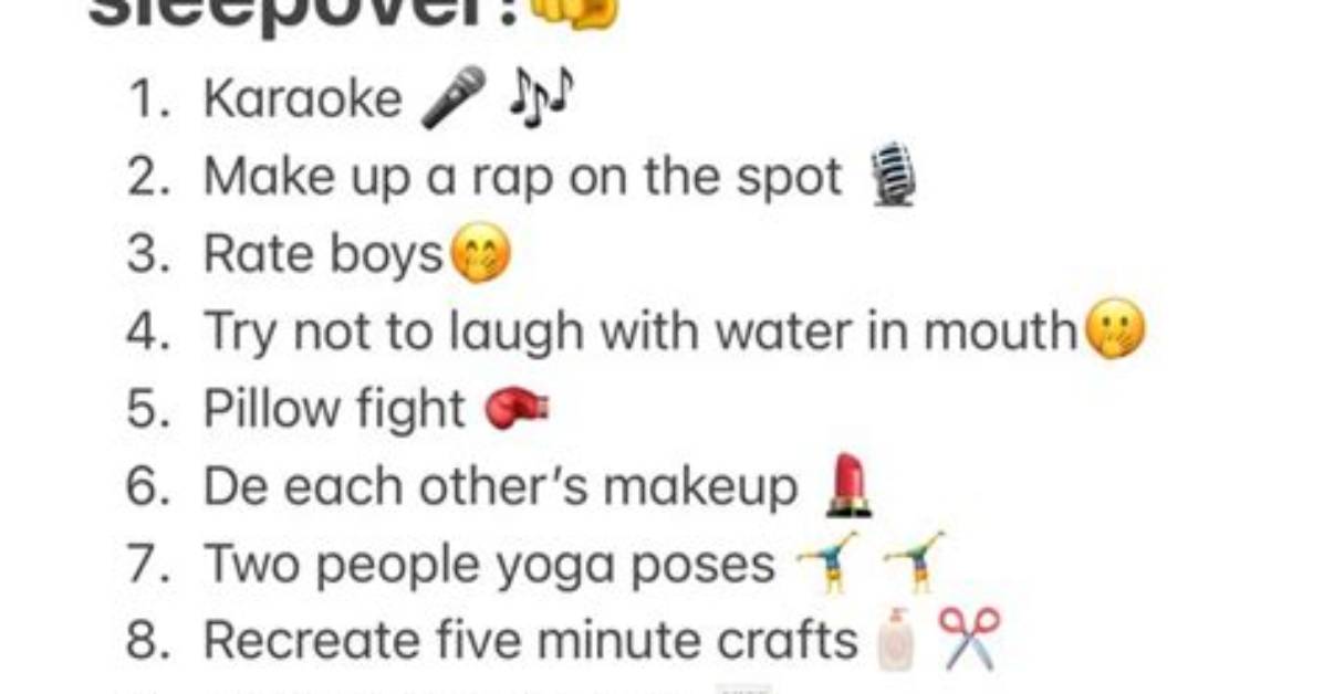 Things to Do at a Sleepover