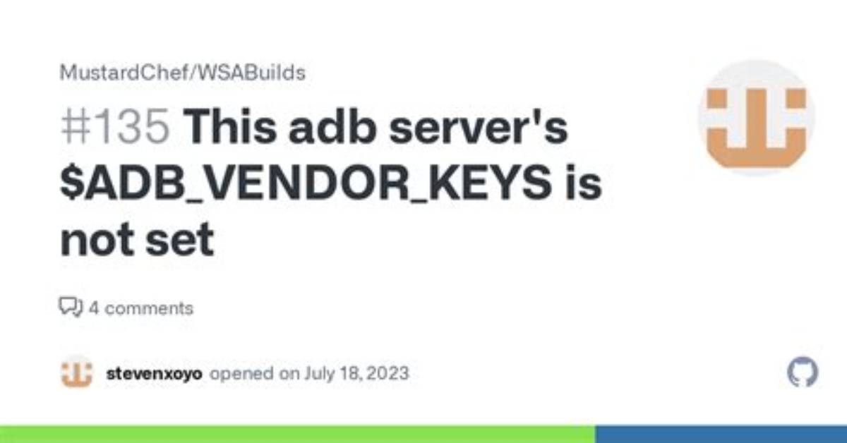 This Adb Server's $Adb_Vendor_Keys Is Not Set