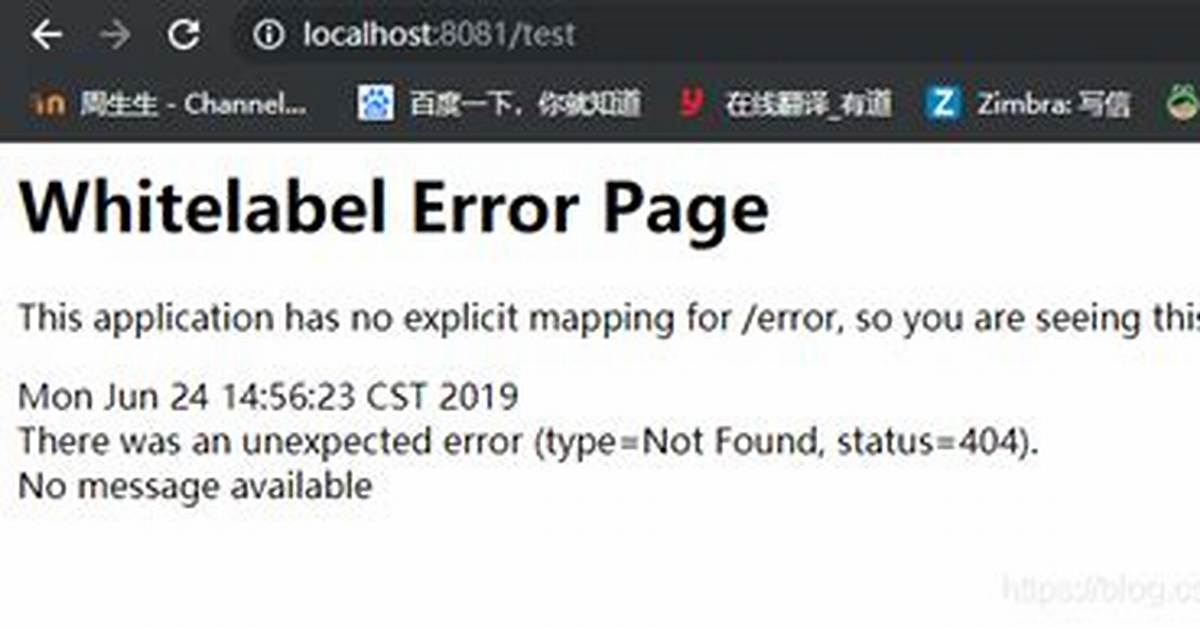 This Application Has No Explicit Mapping for /Error