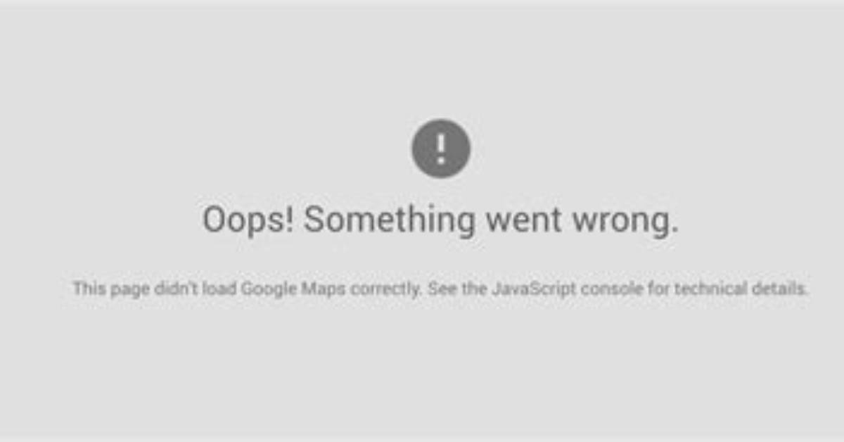 This Page Didn't Load Google Maps Correctly. See the Javascript Console for Technical Details