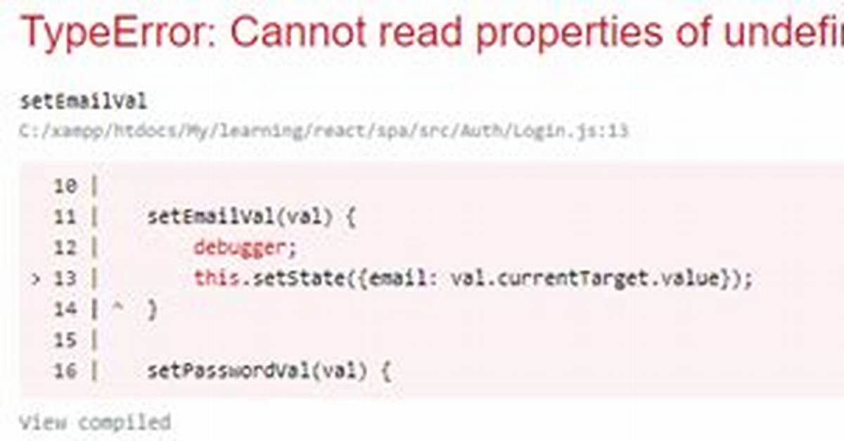 This. setState Is Undefined