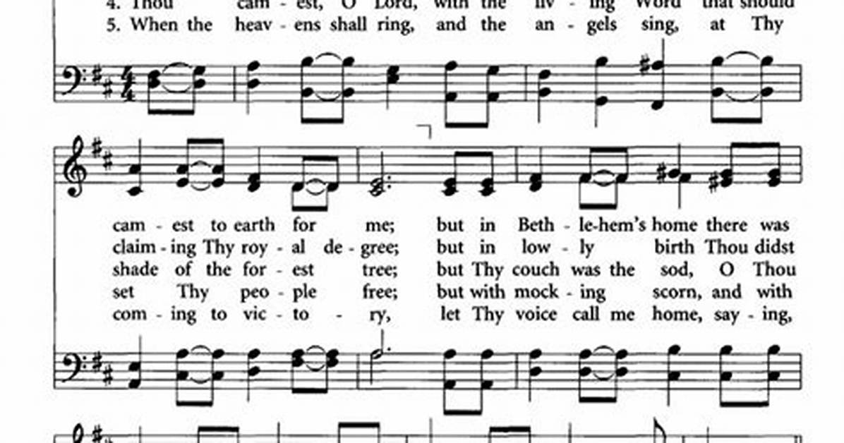 Thou Didst Leave Thy Throne