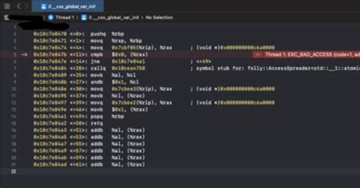 Thread 1: Exc_Bad_Access (Code=1, Address=0X0) Standard C Memory Issue