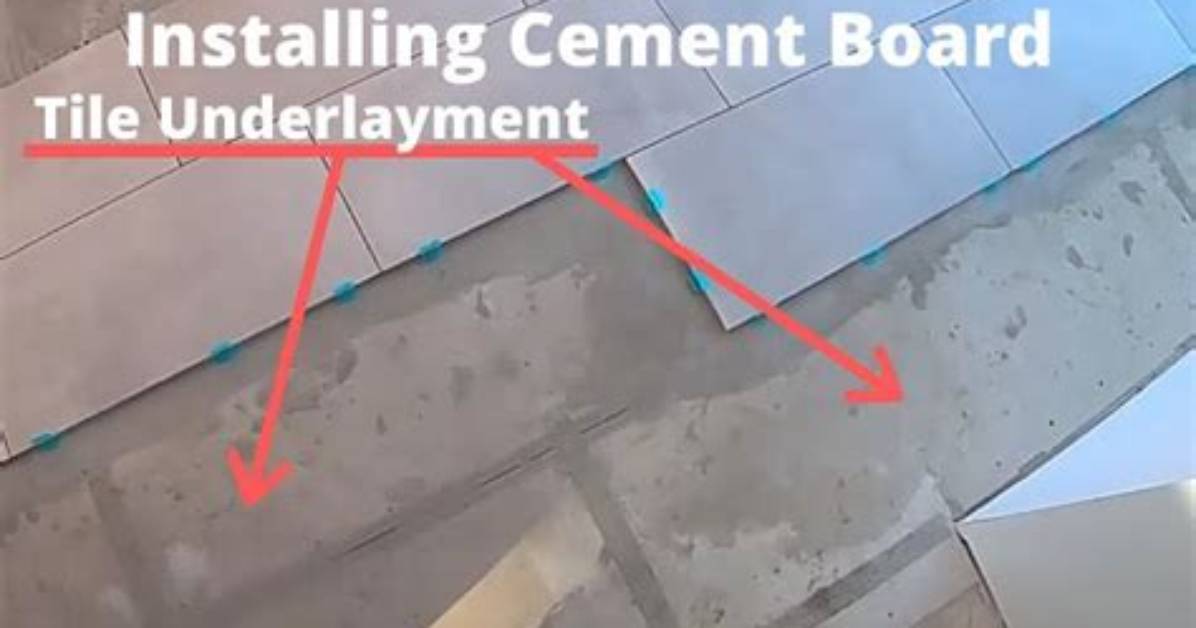 Tile over Cement Board