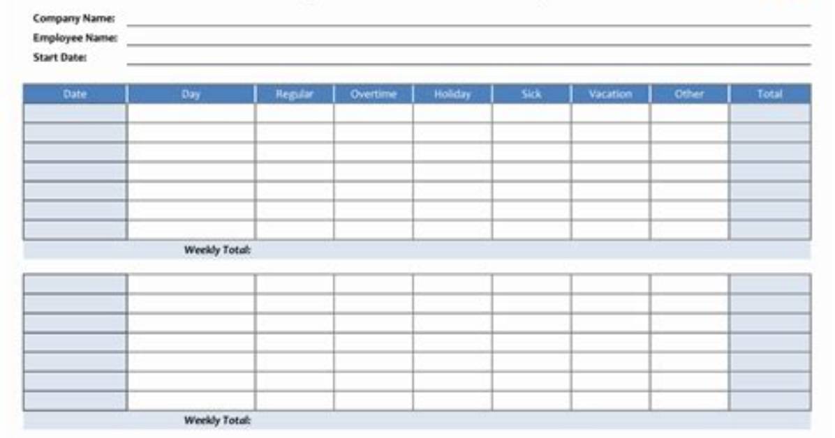 Timesheet Template