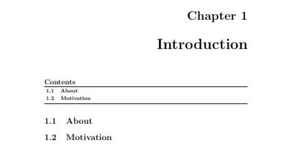 Title Only Alignment and Minitoc Question