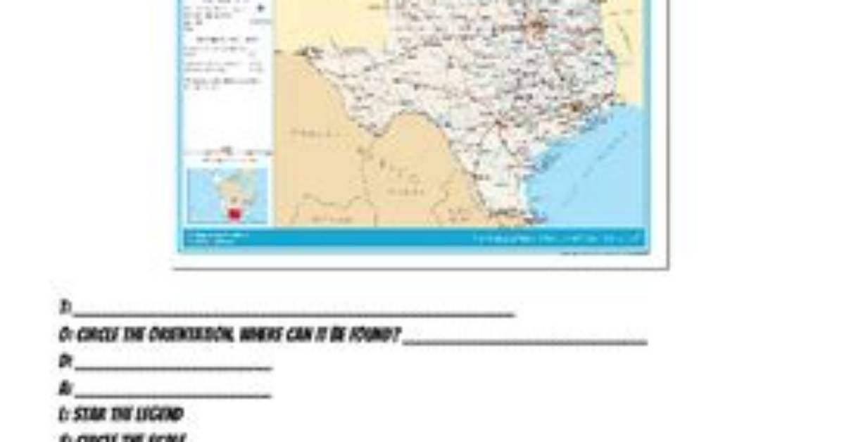 Todals 1(Map Practice) — Printable Worksheet