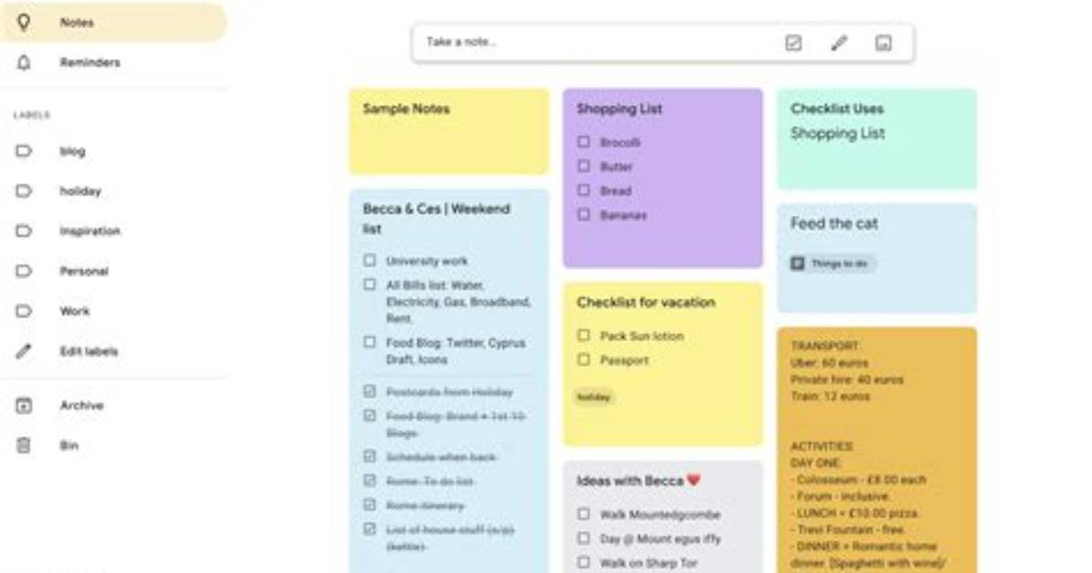 Todo List with Google Keep? [Closed]