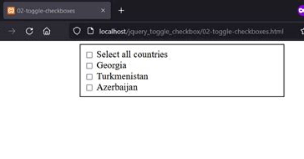 Toggle Checkboxes on/Off
