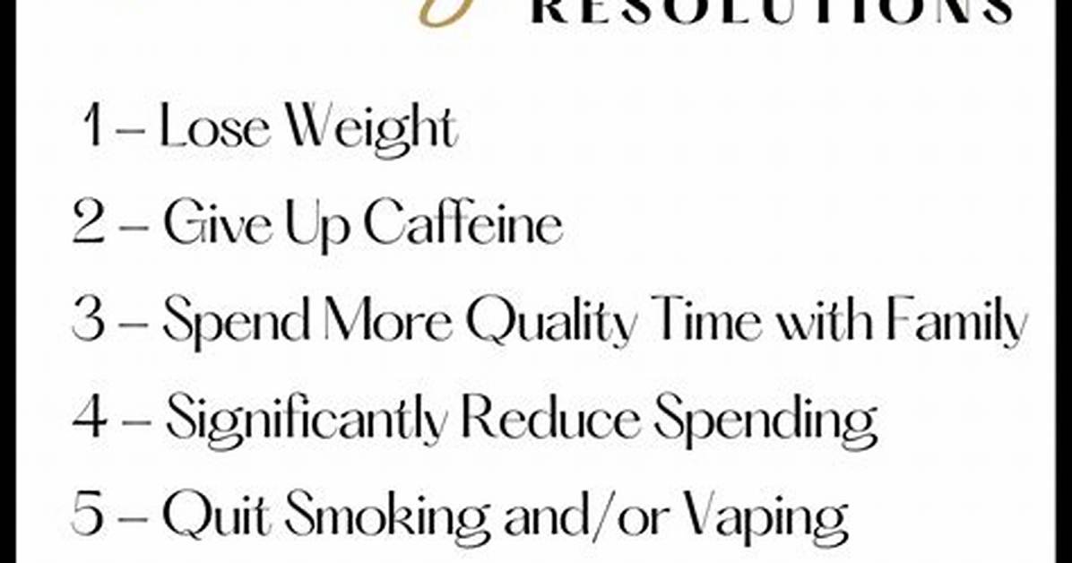 Top 10 New Year's Resolutions