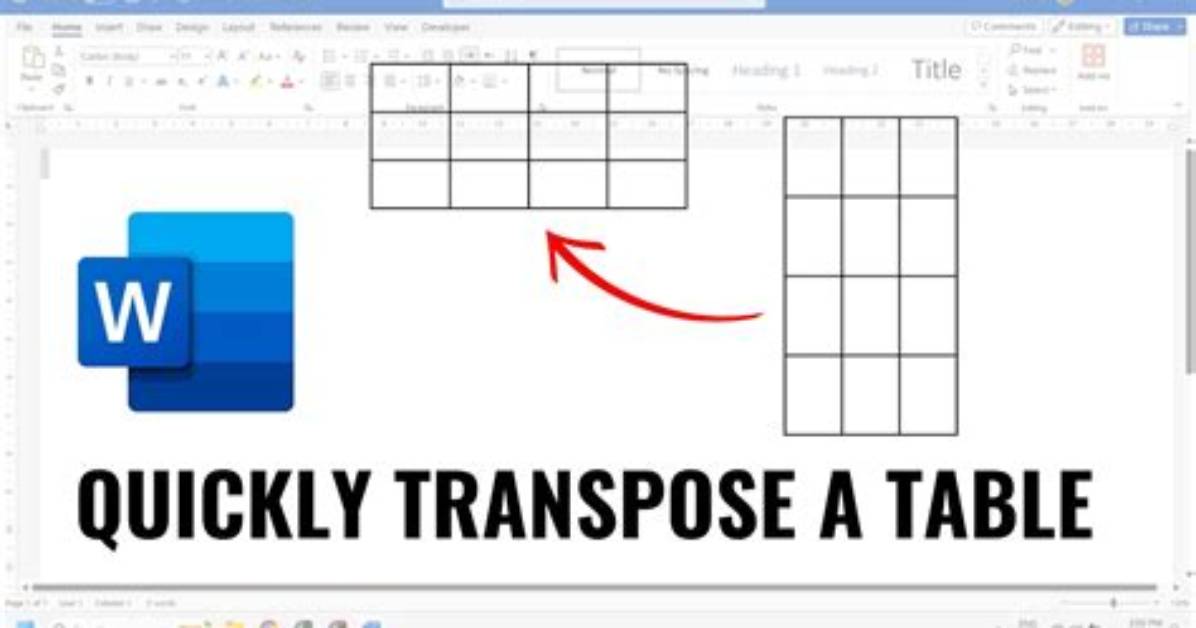 Transpose Table in Word