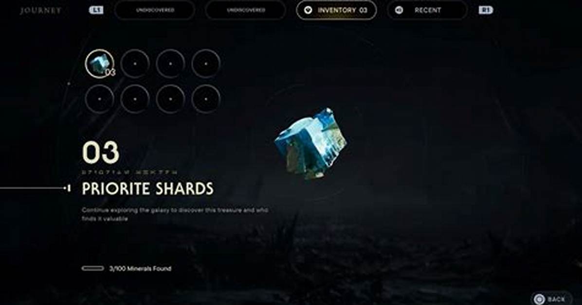 Treasures, Priorite Shards, Star Wars Jedi: Survivor Points of Interest