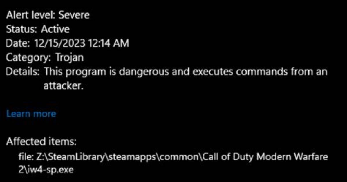 Trojan: Win32/Meterpreter! M