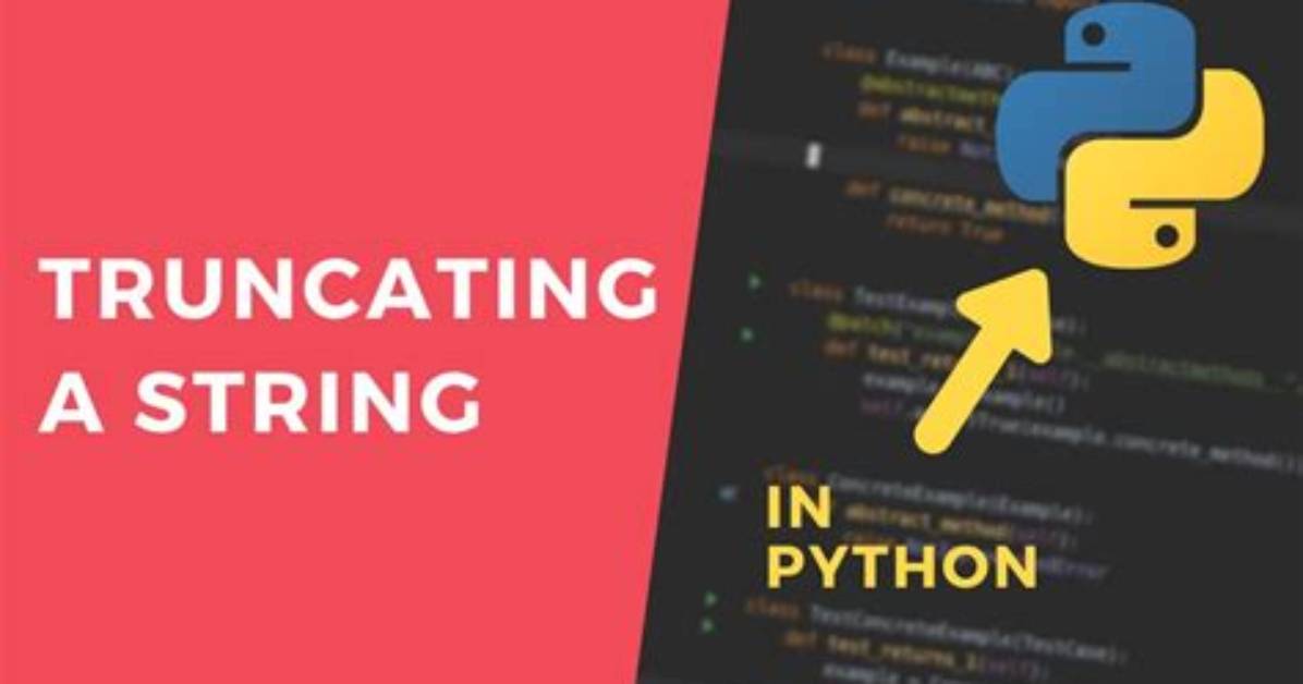Truncating a String in Python