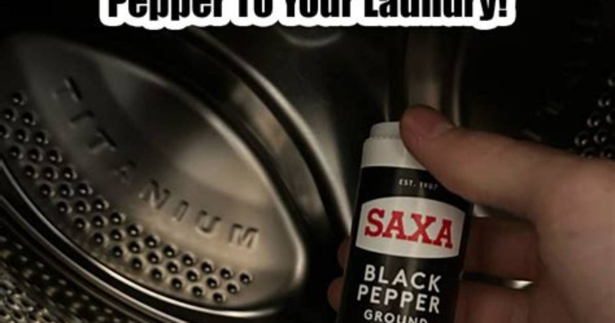 Try Adding Black Pepper to Your Laundry Load – the Reason Is Genius