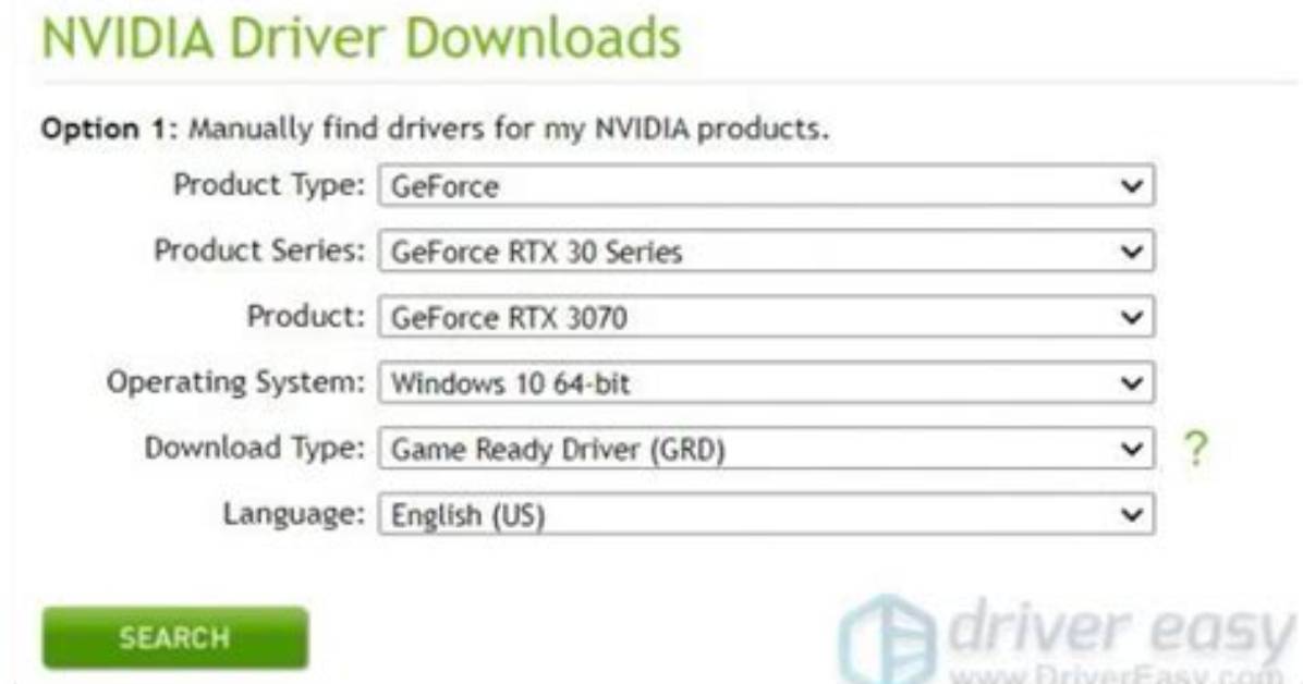 Trying to Install Rtx 3070 Driver