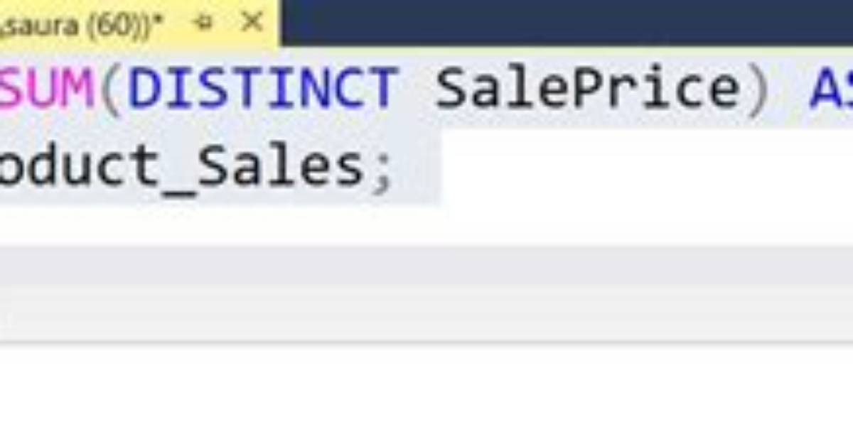 Trying to Sum Distinct Values Sql