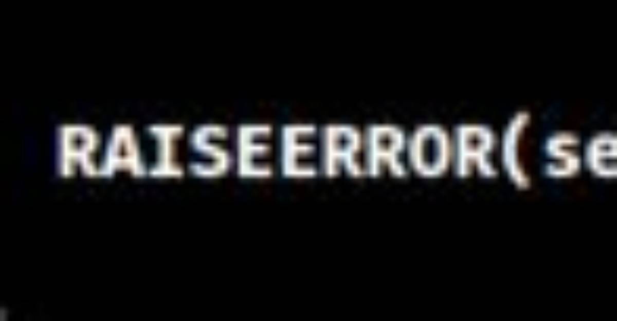 Tsql Raiseerror Incorrect Syntax, Following Msdn's Guidelines