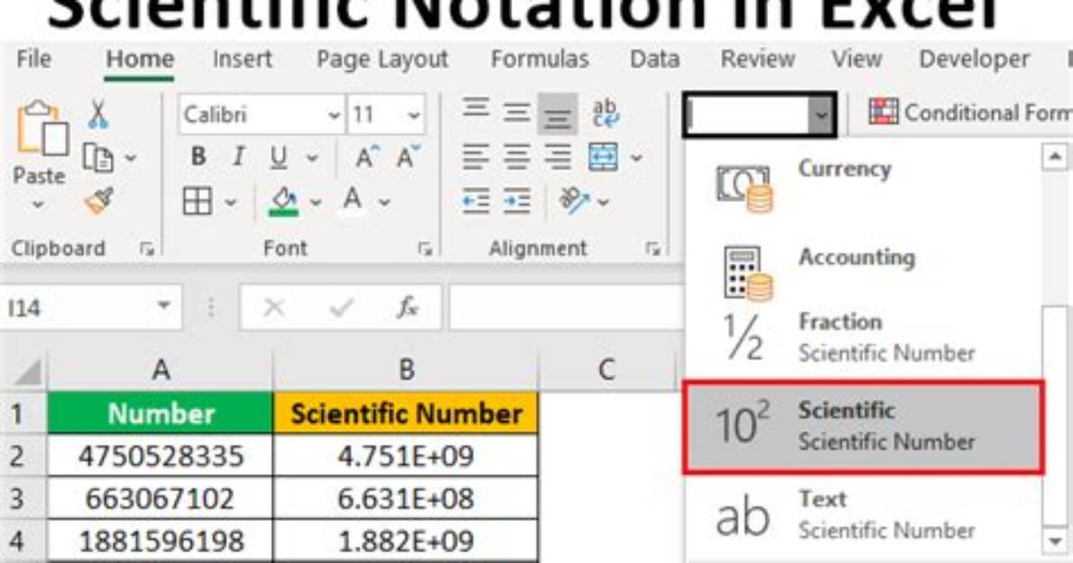 Turn off Scientific Notation in Excel