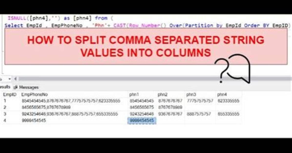 Turning a Comma Separated String into Individual Rows