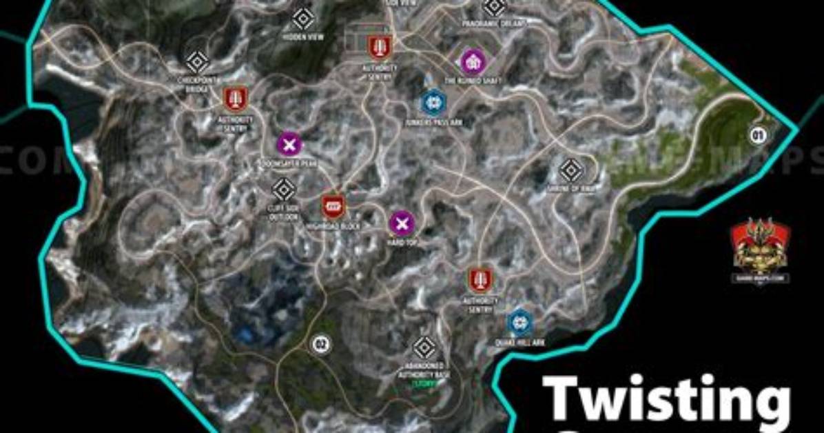 Twisting Canyons Rage 2 Map