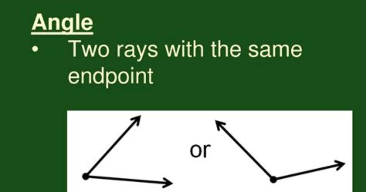 Two Rays with the Same Endpoint