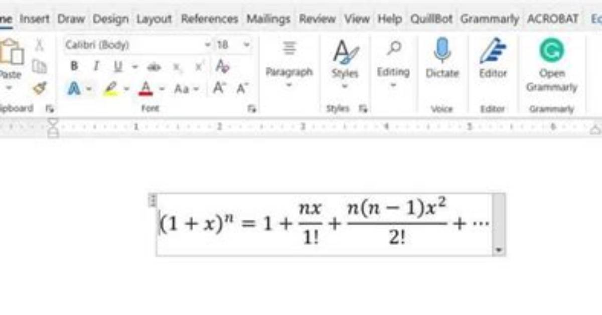 Type Math Formulas in Microsoft Word the Latex Way?