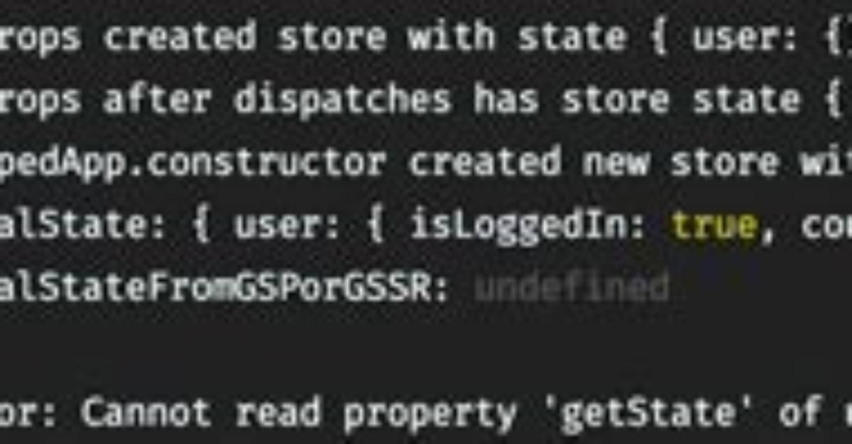Typeerror: Cannot Read Property ‘Getstate’ of Undefined